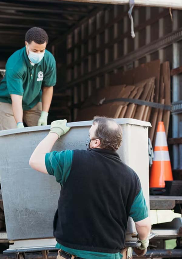 people are recycling construction materials